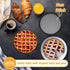Beasea Mini Tart Pans for Baking - 2pcs 8 Inch Non Stick Carbon Steel Tart Pan with Removable Bottom for Quiche Pie