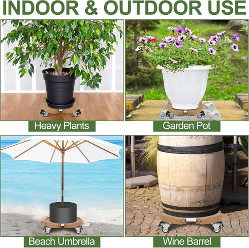 360 15-22 Inch 440lbs 1 Pack ToLanbbt Plant Caddy Stand with Wheels Adjustable Rolling Stand Heavy Duty Large Plant