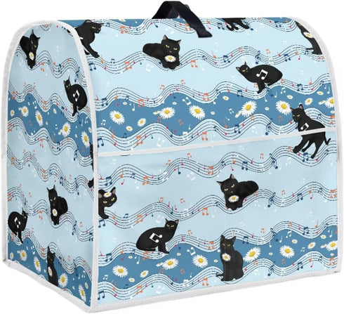 Cat Music Mixer Cover Kitchen Appliance Covers to Keep Clean & Safe Kitchen Home Dustproof Compatible with 5-8 Qt Bowl-Lift Stand Mixer S Size