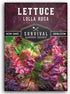Lolla Rossa Lettuce Seeds for Planting - Red Leaf Lettuce Seeds for