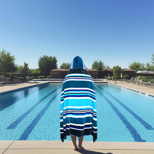 39 68 100% 450 COTTON CRAFT Hooded Beach Towel Oversized x Towel with Hood for Adults - Ringspun Cotton Velour Terry