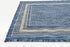Unique Loom 2' x 6' Outdoor Border Collection Area Rug, Soft Border, Blue/Ivory Runner