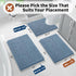 Yimobra Luxury Shaggy Toilet Bath Mat U-Shaped Contour Rugs for Bathroom, 24.4 X 20.4 Inches, Soft and Comfortable, Maximum Absorbent, Dry Quickly, Non-Slip, Machine-Washable,Denim Blue