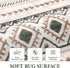 3x5 Green,3'x5') Area Rug Geometric Rug: Washable Boho Moroccan Rugs Soft Farmhouse Rug, Modern Neutral Stain Resistant