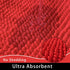 Eanpet Red Chenille Bath Mat, Non-Slip Microfiber Floor Mat, Ultra Soft Washable Shower Mat (15.7" x 23.6")