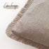 Cozy 2626 Inch,1PC,Natural Foindtower Decorative Linen Fringe Throw Pillow Covers Boho Farmhouse Cushion Cover
