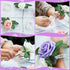 Hicarer 24 Pieces Corsage Wristlet Elastic Pearl Wrist Bands for Wedding DIY Faux Flowers Decor for Beach Party