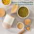 Set 3-Piece Countertop vancasso Sabine Ceramic Canister with Airtight Wood Lids - Kitchen Storage for Flour, Sugar