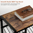 6 6-12 Closet Tier Rotating Shoe Rack Tower with Wheels, Wooden Shoe Storage Organizer with Hooks, Sturdy Metal Narrow