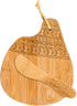 Totally Bamboo Tonga Serving Board and Spreader Set, 7-1/2" x 8-1/2"