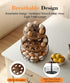 Wolera 3-Tier 360 24+40 Counter Rotating Egg Holder with Egg Capacity - Rustic Farmhouse Kitchen Organizer, Tiered Egg