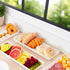 US Acrylic Avant White Plastic Serving Trays - Set of 4, 15” x 5” Narrow Reusable Platters for Appetizers & Desserts