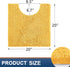 smiry Chenille U-Shaped Toilet Bathroom Rugs, Soft Absorbent Non-Slip Contoured Rugs, Machine Washable Contour Bath Mats for Bathroom Toilet (20"x20", Yellow)
