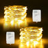 Timer Fairy Lights Battery Operated 2 Pack 16.4Ft 50 LEDs Silver Copper