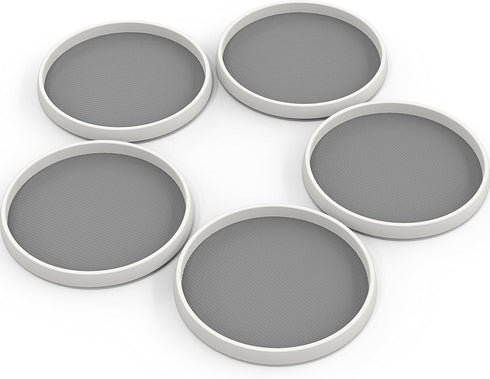 Simple Houseware Lazy Susan Spice Organizer, 5 Pack, White