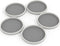 Simple Houseware Lazy Susan Spice Organizer, 5 Pack, White