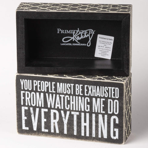 Primitives by Kathy 28618 Lattice Trimmed Box Sign, 20 x 17-Inches, Must Be Exhausted