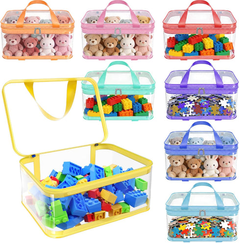 8pcs NEW Extra large color Toy Storage Bags with Zipper and Labels,