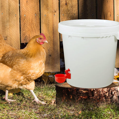 Yrangee 24 Pack, Chicken Water Cups, Chicken Waterer DIY Chicken Water Feeder for Poultry Gravity Filling Automatic