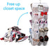 30 Closet MISSLO Large Pockets Dual Sided Hanging Baby Shoe Organizer for with Rotating Hanger Hanging Shoe Shelves