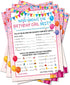 Skylety 50 Pieces Birthday Party Activity Game Card Set, Who Knows Her Best for Themed Party Decorations