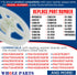 Whole Parts Washer Trust Bearing Replacement Kit, Compatible with Whirlpool Maytag Amana Washers, 2 Yr Warranty