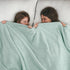 NEWCOSPLAY Super Soft Throw Blanket, Mint Premium Silky Flannel Fleece Leaves Pattern, 50"x60"