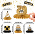 LINGTEER Happy 65th Birthday Table Honeycomb Centerpieces - Cheers to 65th Birthday Party Decorations Gift Sign