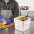 Restaurantware Met Lux 6 Quart Food Storage Container, Translucent with Volume Markers, Lids Sold Separately