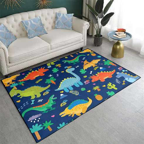 3x5, Kids Dinosaur Rug Soft Non Slip Dino Rug for Playroom Bedroom, Cartoon Dinosaur Area Rugs for Toddlers Boys Girls