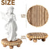 HouseJoy 2Pcs Wood Risers for Display Decorative,Round Beaded Riser Distressed for Decor ,Wooden Farmhouse Coasters