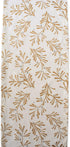 DII Holiday Dining Table Linen - Metallic Fabric Christmas Table Runner, 14x108, Gold Holly Leaves