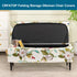 Bands,M,02 CRFATOP Printed Rectangle Ottoman Stool Cover Stretch Folding Storage Footstool Bench Slipcovers Upholstered