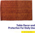 Sweet Home Collection 100% Cotton Placemats, Set of 6, Two Tone Woven Fabric, 13" x 19", Soft Durable Table Mat, Rust