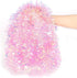 LOMIMOS 17 Ft Pink Glittering Tinsel Garland for Easter Christmas, Decoration for Party and Wedding Supplies