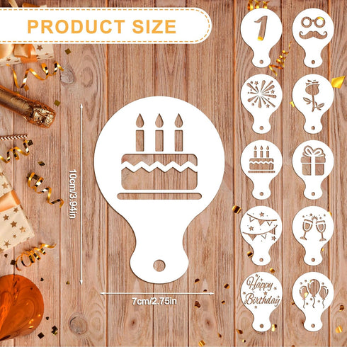 36pcs Cookie Stencils, 36 Styles Cookie Decorating Stencils Reusable Happy Birthday Cake Stencil Templates for Cookies Baking Painting Dessert Decoration Tool DIY Art Craft Decor