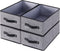 Clothing Storage Bins, 16.1 × 9.8 × 6.5 inches Closet Bin with Handles, Foldable Fabric Containers for Organizing
