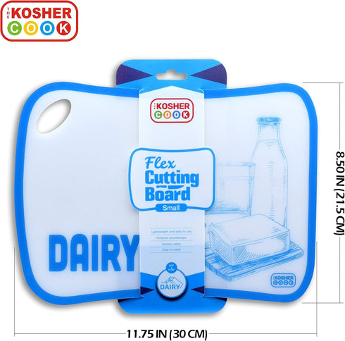 Dairy Blue Flexible Cutting Board and Counter Protector - Lightweight, Odor Resistant, Dishwasher Safe - Color Coded Kitchen Tools by The Kosher Cook