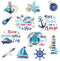 12 Pieces Cruise Door Magnets Decorations - Sea Navigation Ship Refrigerator Stickers for Carnival Cruise Party