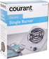 Courant Electric Burner, Single Coiled Portable Hotplate, 1000W, White