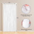 BTSD-home 4 Pack 3x 8ft White Foil Fringe Curtain Backdrop, Party Streamers Decorations for Metallic Photo Booth,