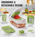 Mueller Pro-Series 10-in-1 Vegetable Chopper, 8 Blade Cutter, Dicer, Egg Slicer with Container, French Fry Cutter, Home