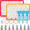 HOTPOP Piping Bags and Tips Set for Macarons - 17-Piece Baking Supplies Kit, Reusable Silicone Pastry Bags