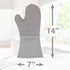 All-Clad Premium Silicone Oven Mitt, 14"x7", Heat Resistant to 500 Degrees, 100% Cotton & Silicone, Titanium Gray