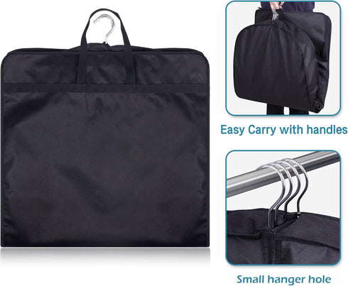KIMBORA 3 Pack 43" Suit Bags for Closet Storage and Travel, Gusseted Hanging Garment Bags for Clothes & Jackets