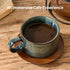 6 Set 4, Set LUKA Ounce Porcelain Stackable Espresso Cups with Saucers and Metal Stand of Ceramic Cappuccino Cups
