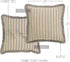 VHC Brands Farmhouse Bedding-Sawyer Mill Tan Fabric Euro Sham, 26x26 (Dark Creme White)