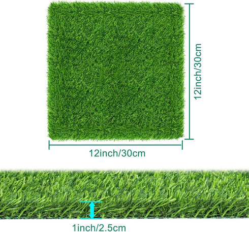 6 Pack 12"12"1" Chicken Nesting Box Pads - Washable Artificial Grass Nesting Pads - Chicken Nesting Pads for Chicken