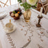 55''x 70'' Joyfol Day Linen Waterproof Tablecloth with Tassels, Rustic Farmhouse Flowers Embroidery Table Cloths
