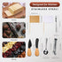 20 Pieces Charcuterie Board Accessories Spreader Knife Set Cheese Butter Spreader Knife Charcuterie Utensils with Wooden Handles Mini Serving Tongs Spoons Forks for party Wedding Christmas (Black) by Patelai